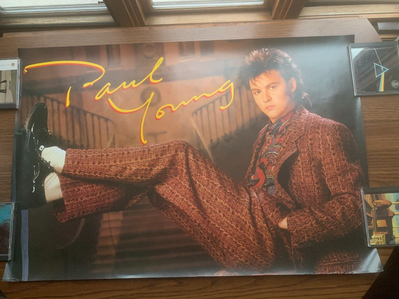 Paul Young 1985 The Secret of Association Promo Poster Laurie Latham