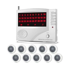 Wireless Calling System, Caregiver Pager for Nurses Station, 10 Waterproof Ca...