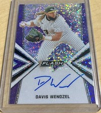 2019 Leaf FLASH Davis Wendzel RC Rookie On CARD AUTO Purple Prizm Refractor /25