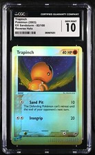 CGC 10 GEM MINT Trapinch 82/100 Reverse Holo EX Sandstorm Pokemon Card on eBay