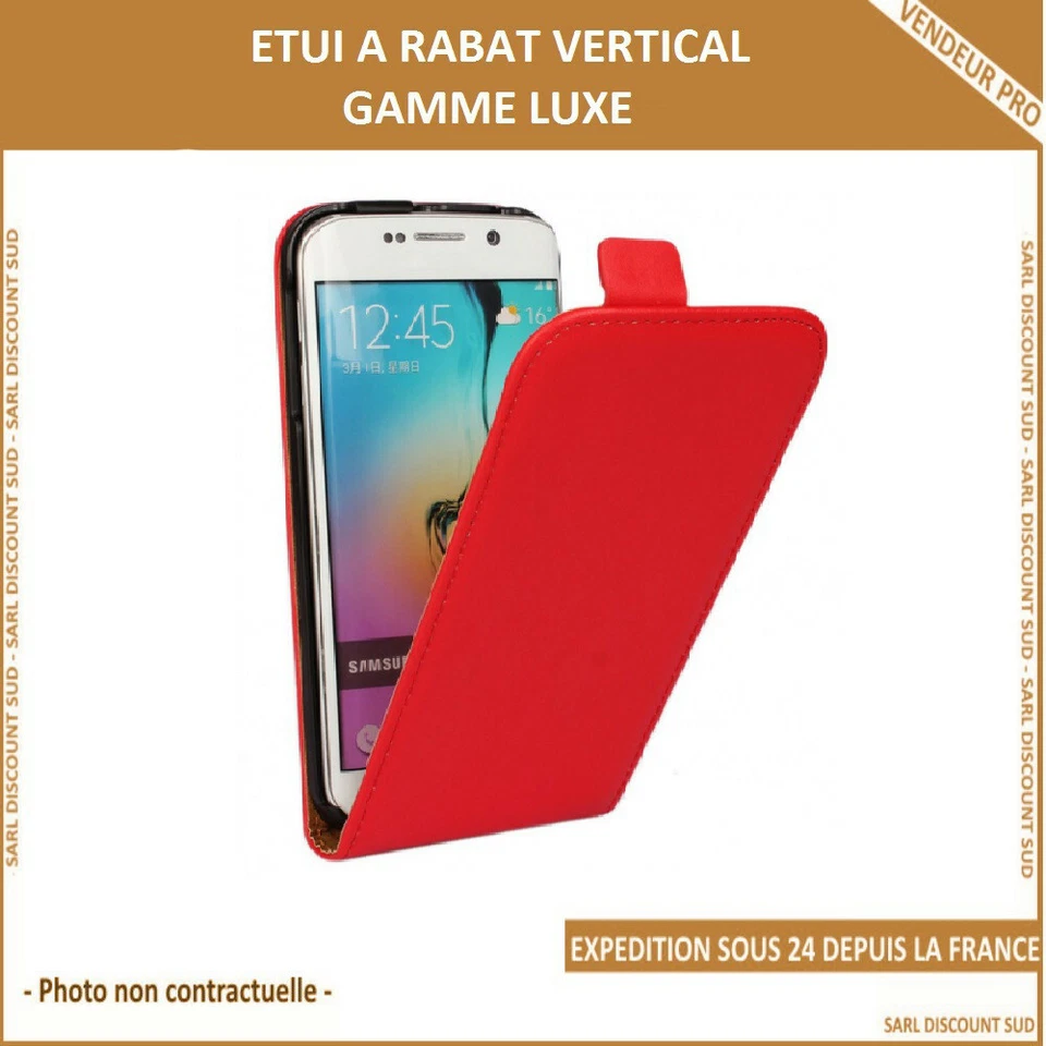 GENERIQUE HOUSSE ETUI COQUE RABAT FLIP CLAPET POUR SAMSUNG GALAXY ACE 4 4G LTE G357 ROUGE