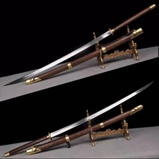 Handmade Miao Dao Chinese WuShu Saber Folded Steel Sharp Broadsword Sword-147cm