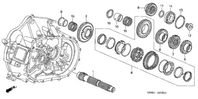 Honda OEM 23432-PNS-315 2ND Gear Set RSX K20A2 Civic SI K20Z3 K