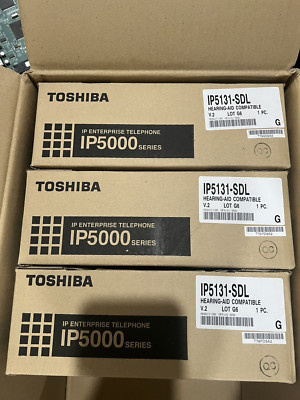5 PACK of Toshiba IP5131-SDL 20-Button Large Backlit Gigabit IP Phone NEW IN BOX