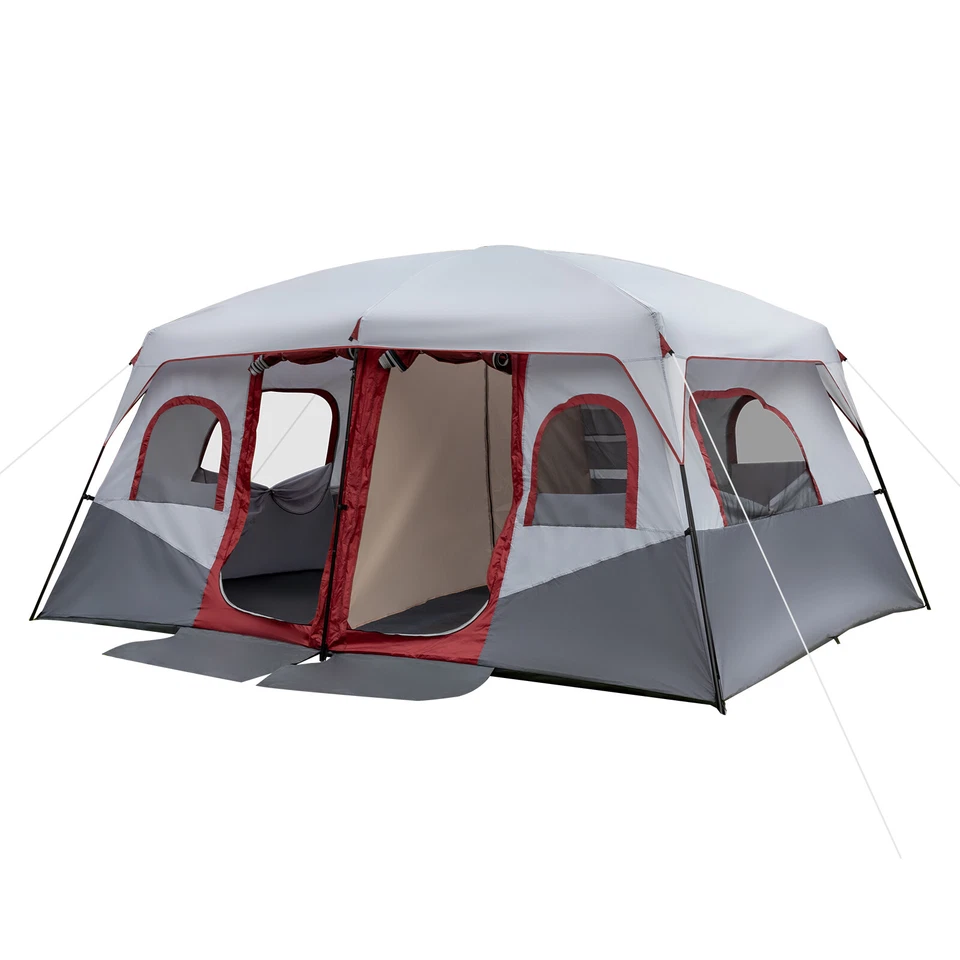 10 Person Family Cabin Tent Spacious 2 Room For Camping Tent with Storage - Image 4 of 4
