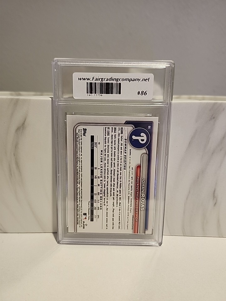💎 💎 2024 Bowman - JOHAN ROJAS #86 💎 ROOKIE GRADED FGC10 💎 💎 | eBay