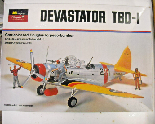 Monogram Grumman TBD-1 Devastator torpedo bomber with patch 1:48 kit 85 ...