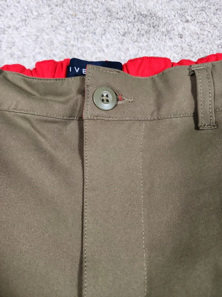 Pantalones cortos chinos modernos Five Four para hombre talla 36 verde oliva cintura elástica bolsillo con cremallera Foto 3 de 4