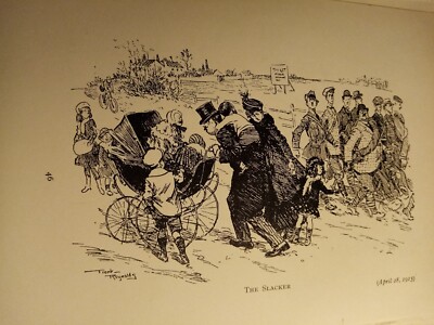 Xm60  Ephemera Punch  Cartoon Ww1 The Slacker