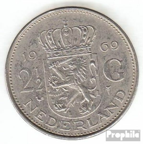 Netherlands km-no. 191 1969 Cock very fine Nickel 1969 2-1/2