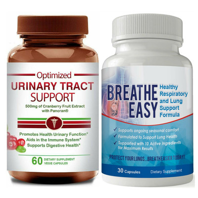 Cranberry Extract Healthy Urinary Function & Breathe Easy Lung Supports Capsules