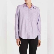 CURRENT/ ELLIOTT THE NEAL SHIRT Orchid Lavender Polka dot button down size 2 NWT