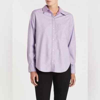 CURRENT/ ELLIOTT THE NEAL SHIRT Orchid Lavender Polka dot button down size 2 NWT