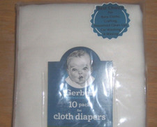 GERBER CLOTH DIAPERS flat 24 in by 27 in cotton 10 DIAPERS IN ONE PACKAGE