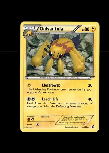 Galvantula 46/114 Rare Black & White Pokemon Near Mint