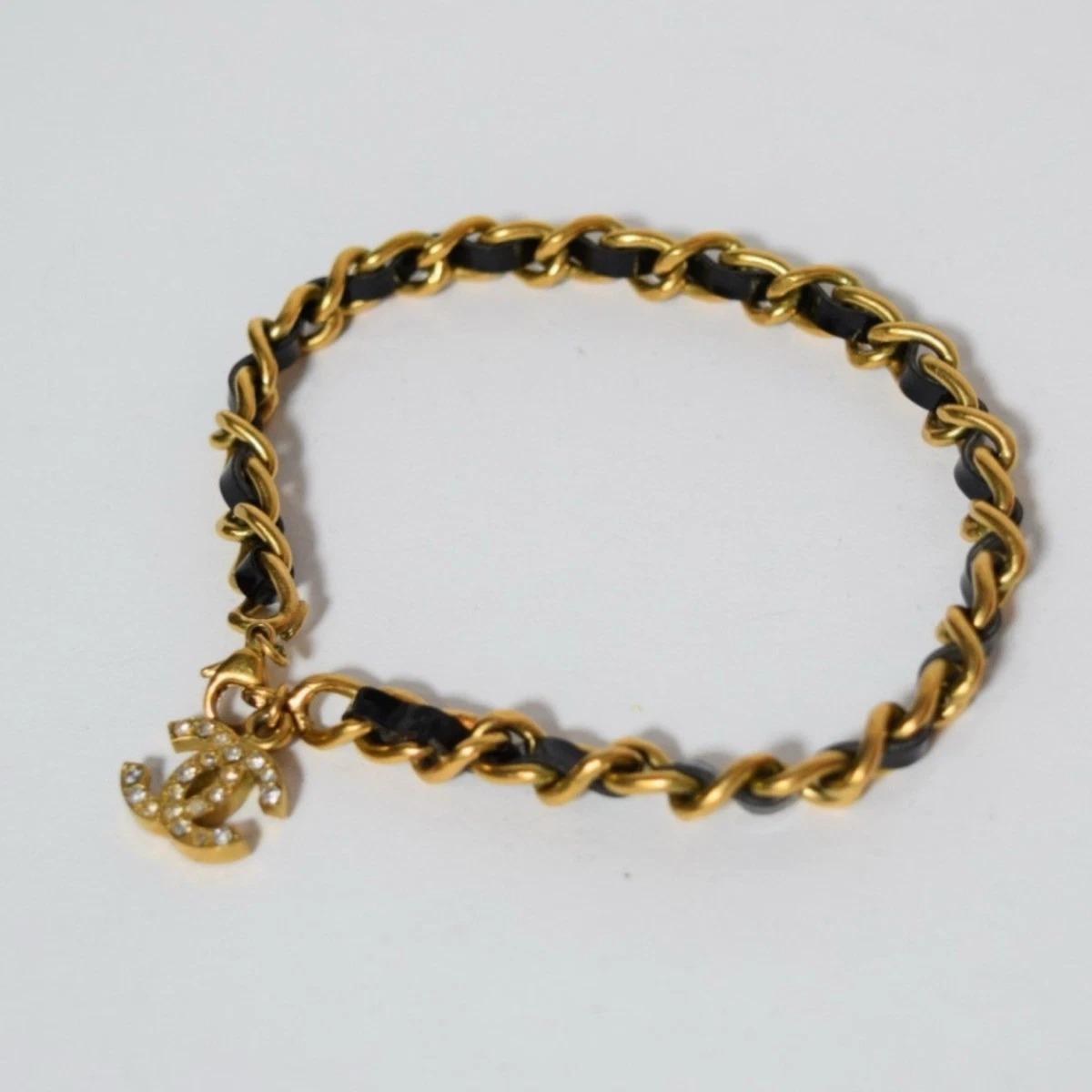 CHANEL Black Leather Fashion Bracelets for sale | eBay