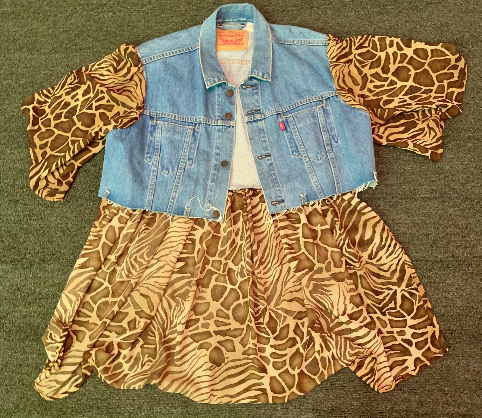 Levis Beach Dress Cover Up Womens XL Custom Jacke… - image 1