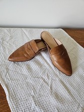 Loft Outlet Tan Loafer Style Mules