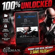 Hitman Contracts Official SONY PS2 Memory Card 100 Unlocked Saves