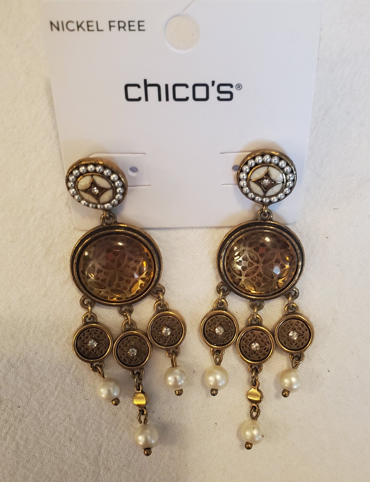 Chicos Beautiful Dangle Statement Earrings. Excel… - image 6