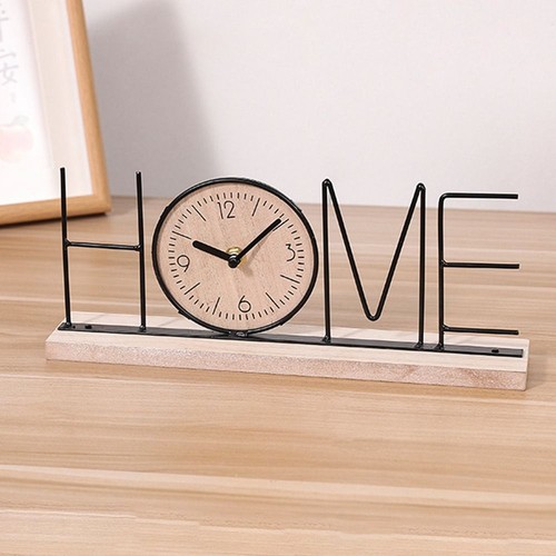 1xAA Batería Letras Alimentadas Hierro Artesanal Reloj Sala de estar - Imagen 11 de 12