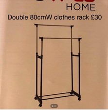 Double Adjustable Clothes Rack