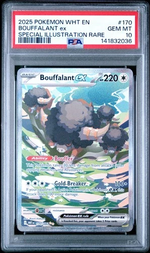 2025 Pokemon White Flare Bouffalant EX Special Illustration Rare #170 PSA 10 GEM