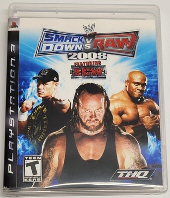 WWE SmackDown vs. Raw 2008 Featuring ECW (Sony PlayStation 3, PS3, 2007) CIB