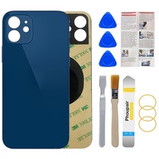Phoupair OEM Rear Back Glass Replacement for iPhone 12 6.1 Inches All Blue
