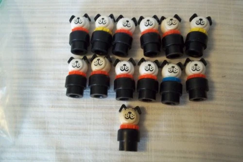 LOT OF 13 VINTAGE FISHER PRICE DOG FIGURES - PLASTIC