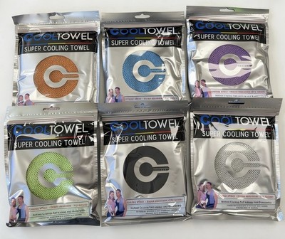 6 Pack Quick-Drying Cooling Towel for  Sports Sweat-Absorbent Multi Colors