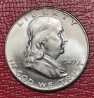 1949 P Franklin Silver Half Dollar, Choice to Gem Uncirculated, FBL.