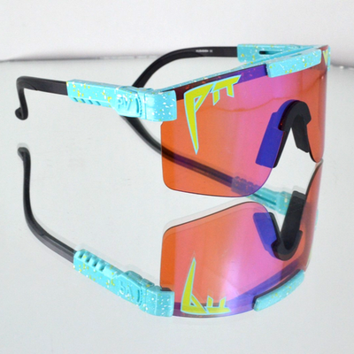 #ad #ad RARE Pit Viper quot;The Motorboatquot; Sunset Sunglasses Blue Orange Flash Sport Shield $39.99