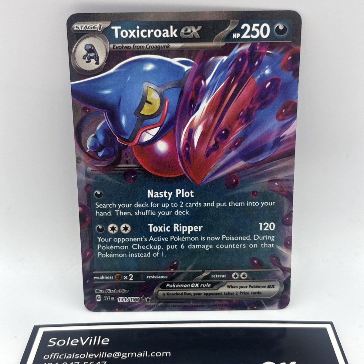 Toxicroak ex - 131/198 Double Rare Scarlet & Violet Base Set Pokemon TCG | eBay Toxicroak ex - 131/198 Double Rare Scarlet & Violet Base Set Pokemon TCG | eBay