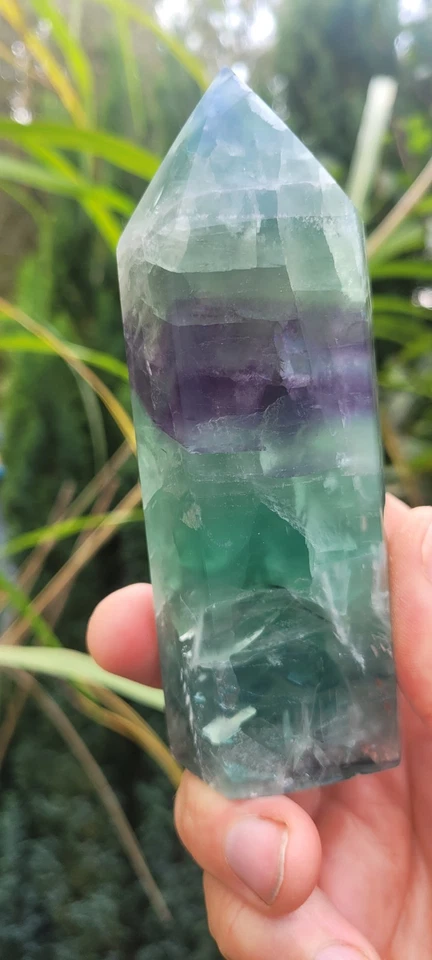 FLUORIT, Regenbogen Fluorit Spitze/Tower/ 478g - Bild 3 von 4