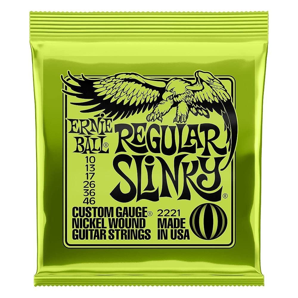Jeu de cordes guitare électrique Regular Slinky 10-46 P02221, lot de 12 packs en nickel