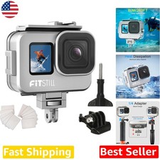 GoPro Hero 13/12/11/10/9 Aluminum Alloy Diving Case - 80M Waterproof Clear Lens