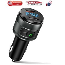 Bluetooth 6.0 FM Transmitter for Car Adapter with MP3 Player  Hands-Free Cal...