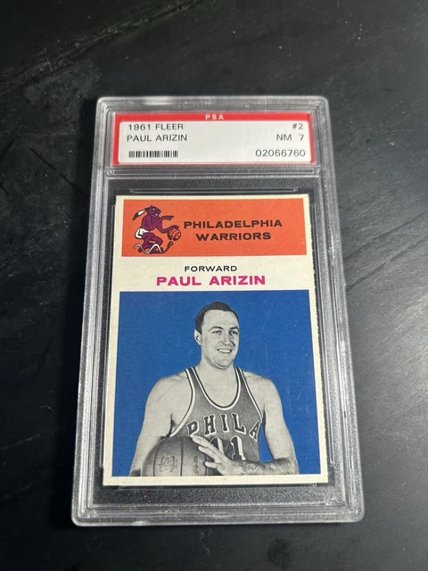 1961 Fleer #2 Paul Arizin PSA 7 Philadelphia Warriors