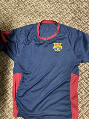 FC Barcelona FCB Barca Shirt Official Licensed Navy Blue Sport Soccer Football L