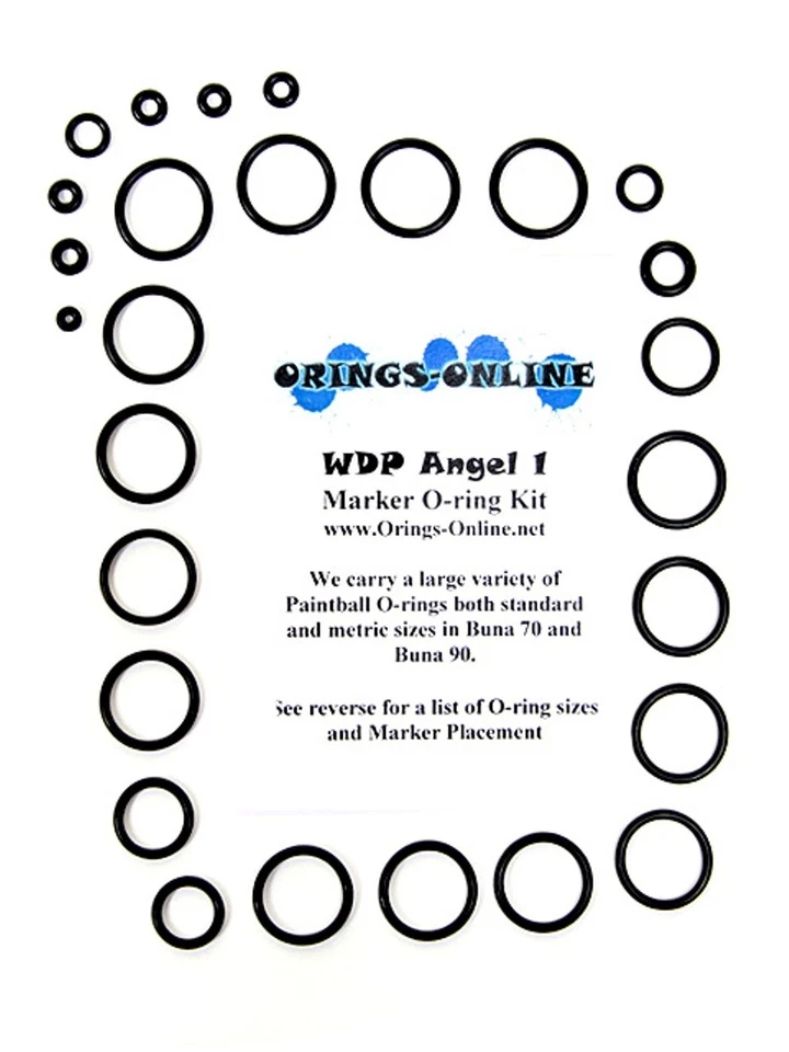 ORINGS-ONLINE WDP Angel 1 / Angel1 Paintball Marker O-ring Oring Kit x 2 rebuilds / kits