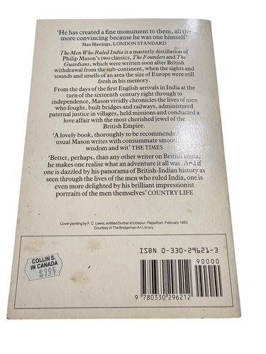 The Men Who Ruled India by Philip Mason Paperback VERY GOOD - Picture 2 of 2