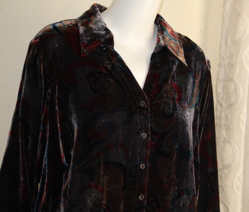 Coldwater Creek 2X Rich Velvet V-Neck 