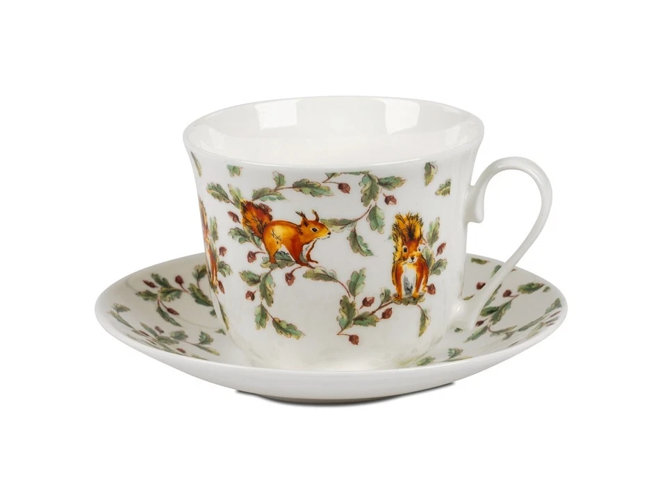 Taza de jumbo Roy Kirkham con ardilla roja inferior 0,4 l Fine Bone China