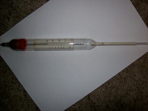 Alkoholmeter mit Thermometer 30-60 Vol% Aräometer