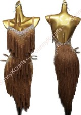 jz Handmade Women Samba Ballroom Swing Salsa Rumba Latin Dance Dress RHYTHM