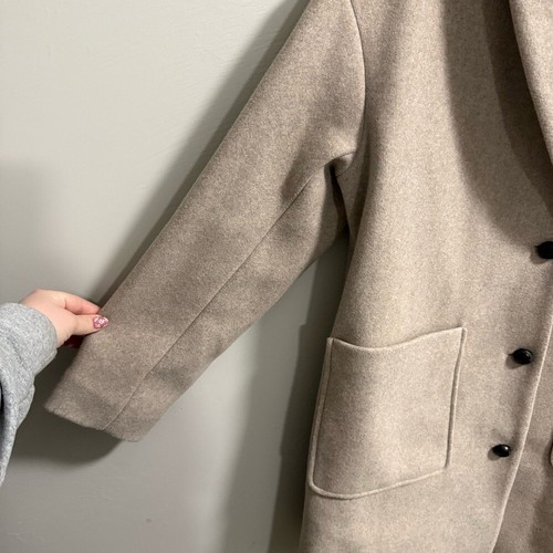 Cappotto lungo collo sciallato marca Lucky in avena marrone naturale pavone business - Foto 3 di 6