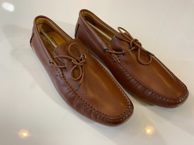 Mercanti Fiorentini New Men s Tan Leather Driver Loafers Size 10.5 $78.