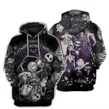 Personalized Tim Burton The Nightmare Before Christmas 3D HOODIE Christmas Gift