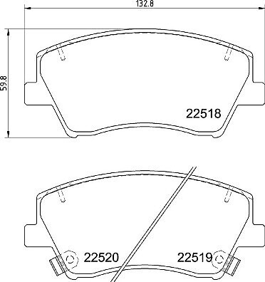Brembo BremsbeläGe Mit ZubehöR Vorne Rechts Links FüR Hyundai Elantra Ioniq KIA-image
